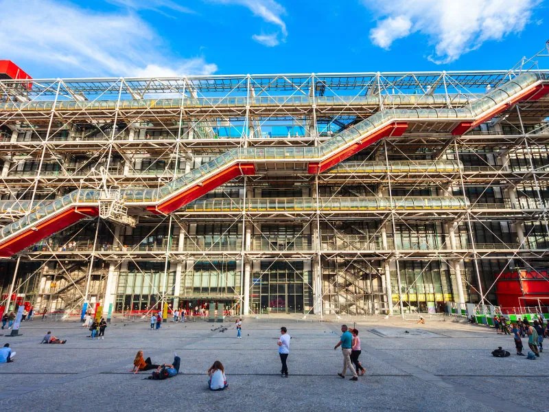 Exterior del Centro Pompidou de París 