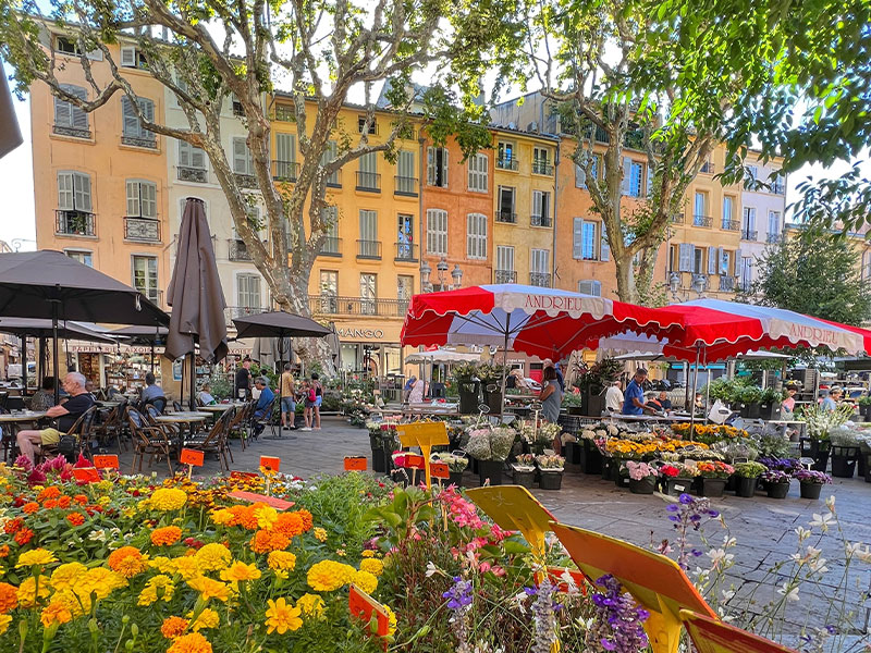 Mercado de flores Aix-en-Provence