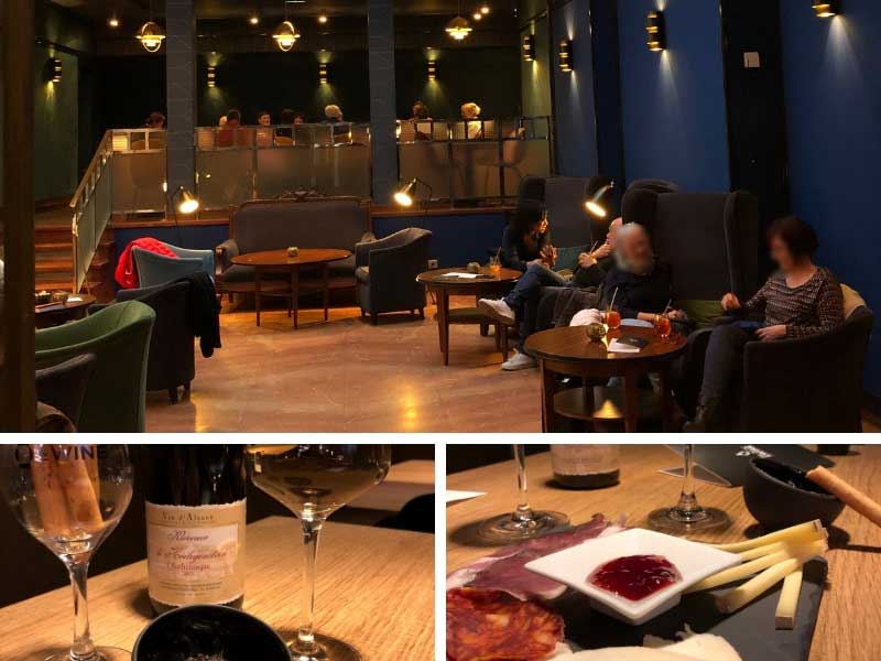 Interior elegante y sofisticado o bar de vinos en el Hotel Hannong, Estrasburgo