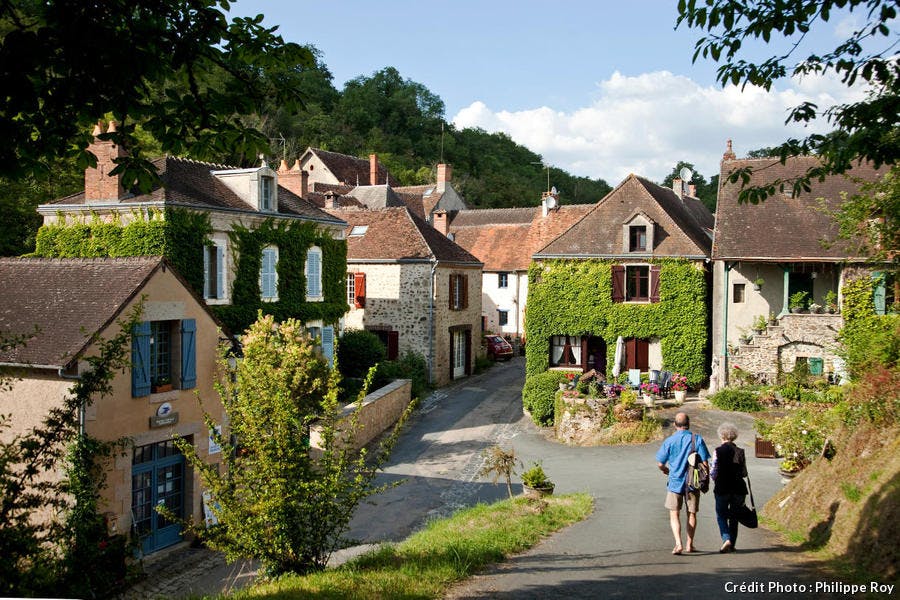 El pueblo de Gargilesse-Dampierre en el valle de Creuse