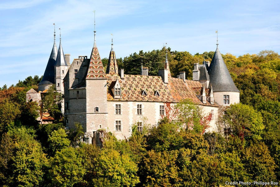 El castillo medieval de Rochepot, en Borgoña  