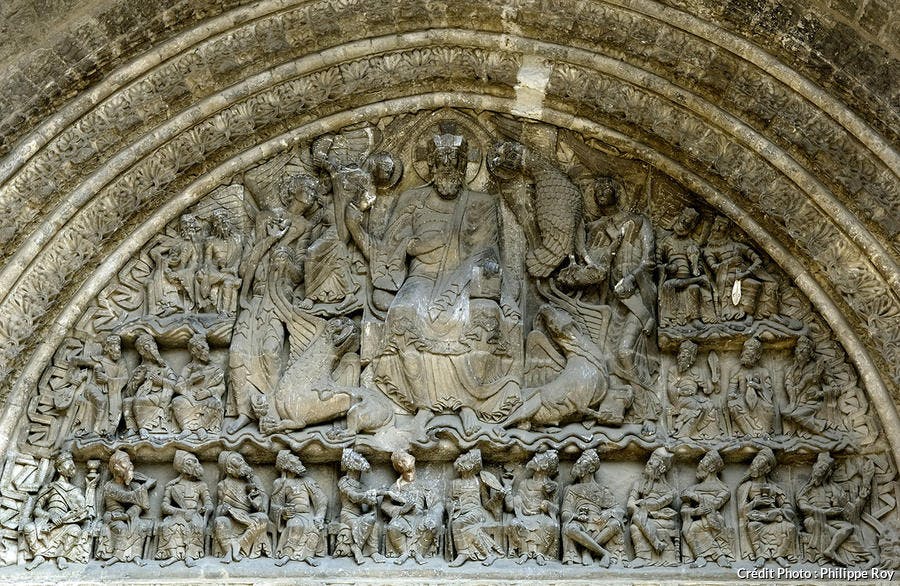 Tímpano del portal sur de la iglesia abacial de Moissac