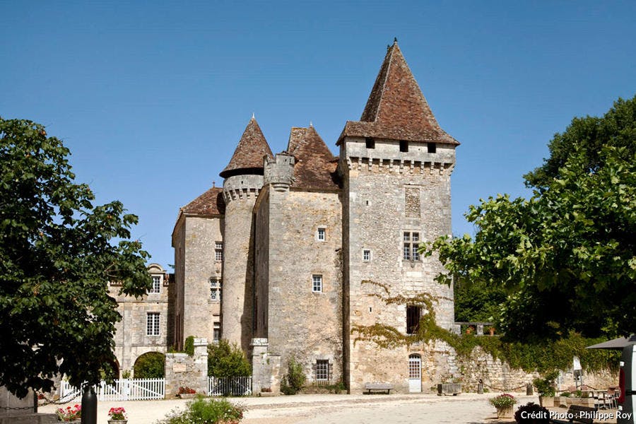 El castillo de la Marthonie, en Saint-Jean-de-Côle, en Périgord (Dordoña)