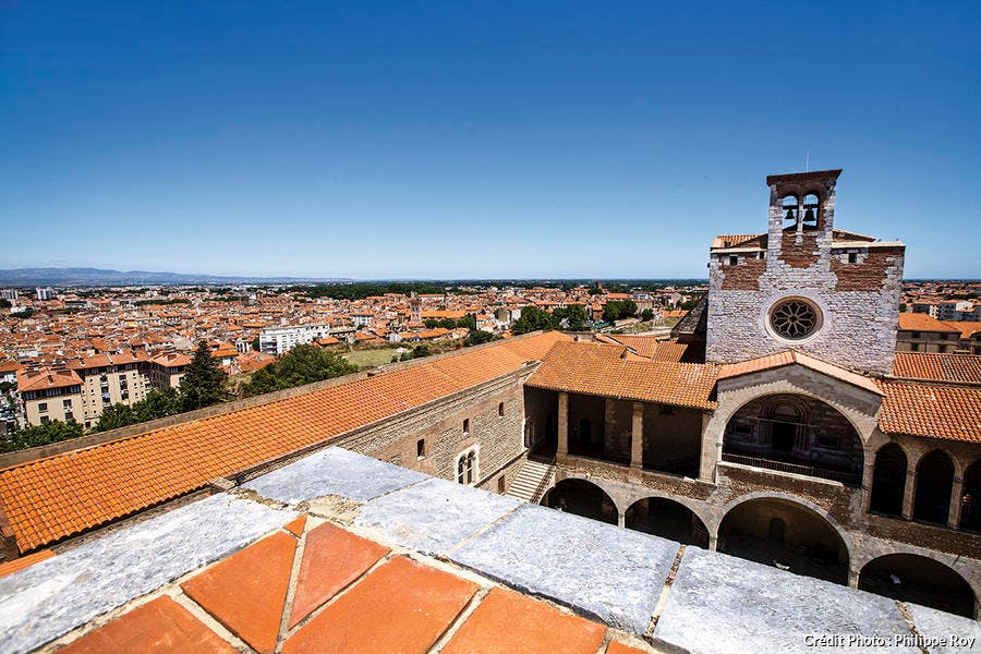 El palacio de los reyes de Mallorca en Perpiñán.  