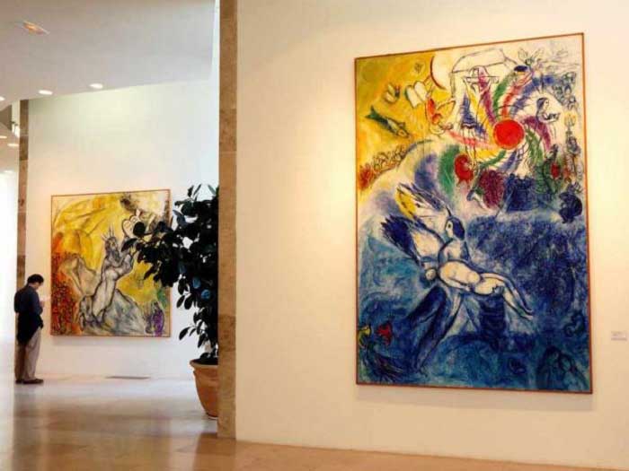 Obras de Marc Chagall en exhibición en el Museo Chagall, Niza, Francia