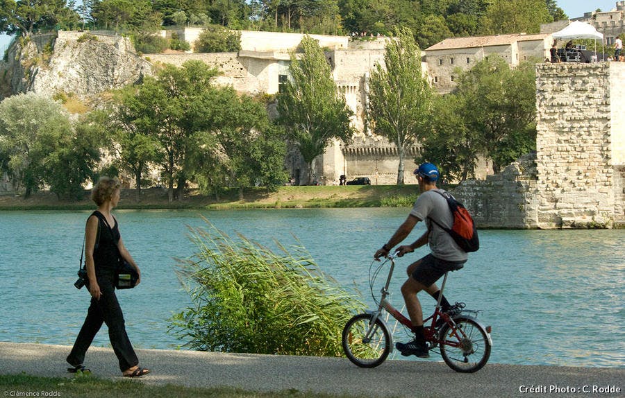 La isla Barthelasse no circula en bicicleta