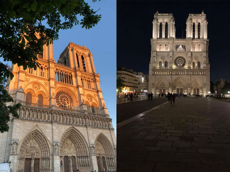Dos fotos de la catedral de Notre Dame, el monumento más visitado de Europa antes de que sufriera un incendio