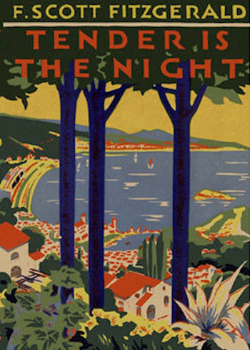 El cartel de Tender is the Night, de F. Scott Fitzgerald, muestra la costa de Antibes.