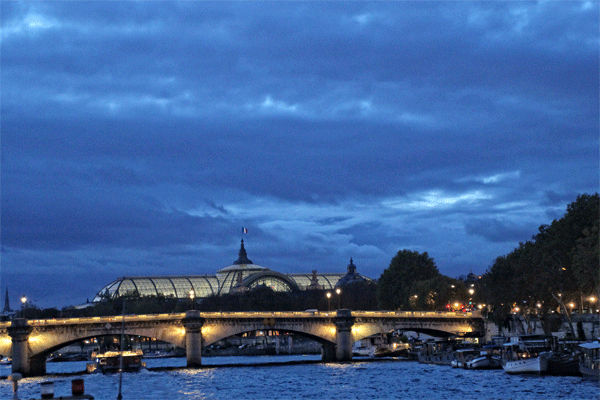 River Seine Paris at dusk